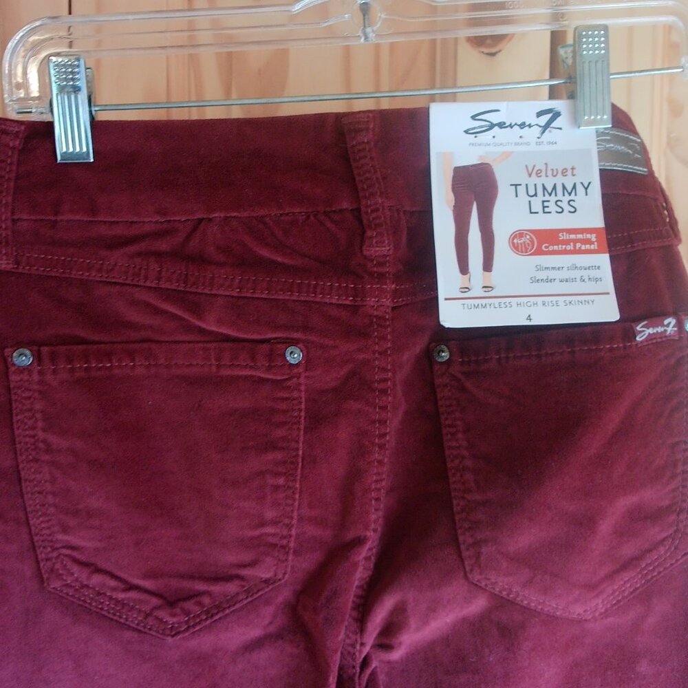 NWTS Seven 7 Velvet Tummy less High Rise Skinny Jeans Size 4 - Picture 7 of 7